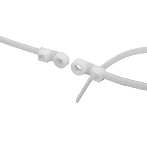 Advanced Cable Ties 7" 50 Lb Natural Cable Ties W/ Mounting Hole | 100 Pack | Closeout