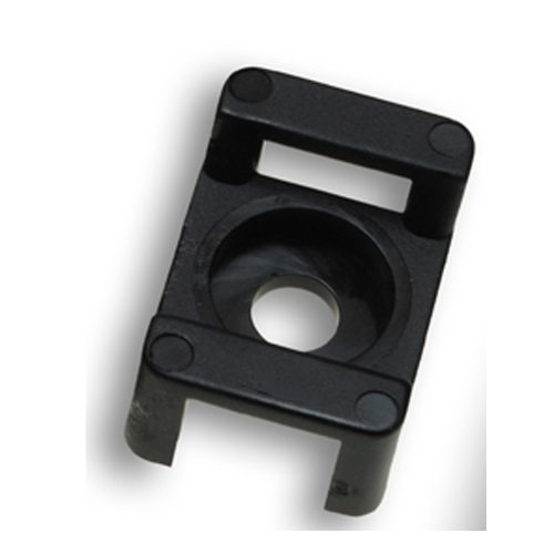 Advanced Cable Ties #6 Screw Mount Black Cable Tie Saddle | 100 Pack