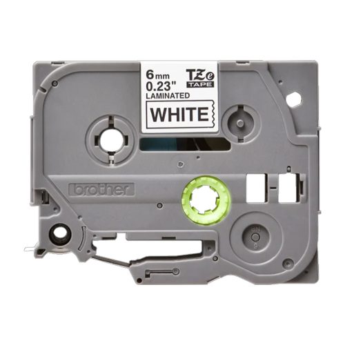 Brother Mobile 1/4" X 26.2ft (6mm X 8m ) Black Ink On White Label