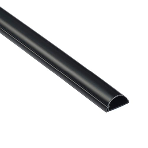 D-line 1" Mini Self-adhesive Pvc Raceway 6.5'' | Black