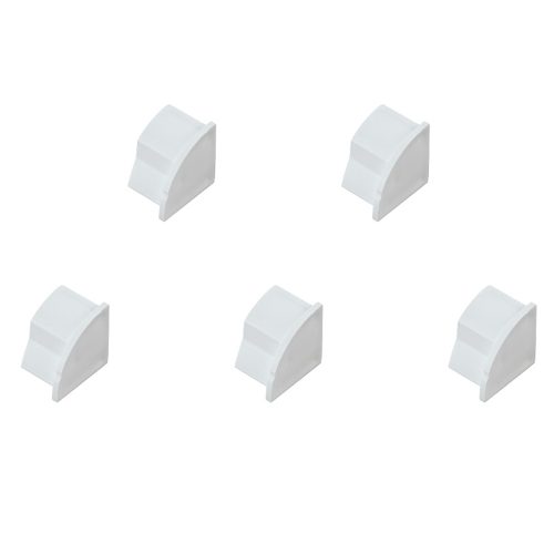 D-line 7/8" Quarter-round Smooth-fit End Cap White | 4 Pack