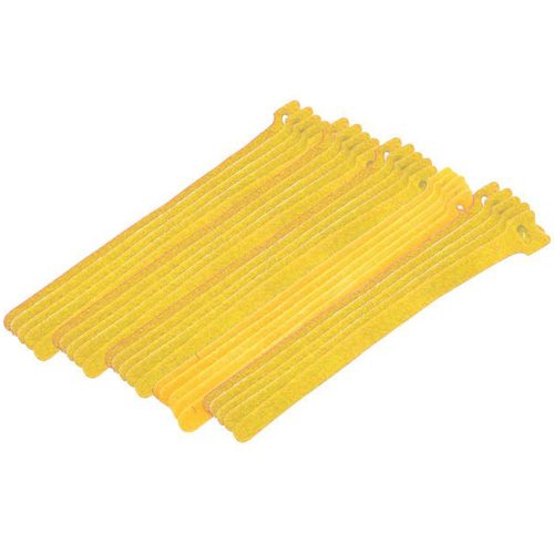 Eclipse Tools 8" Hook & Loop Cable Ties Yellow | 25 Pack