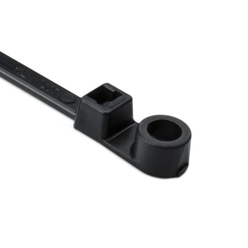 Hellermanntyton 8.5" 50 Lb Cable Tie With #10 Screw Mount Hole Black  | 100 Pack