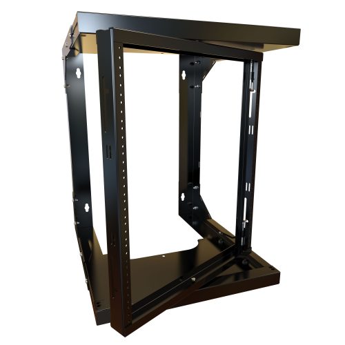 Hammond 12u Hwmr Series Adjustable Center-swing Wallmount Rack | 18-24" Depth