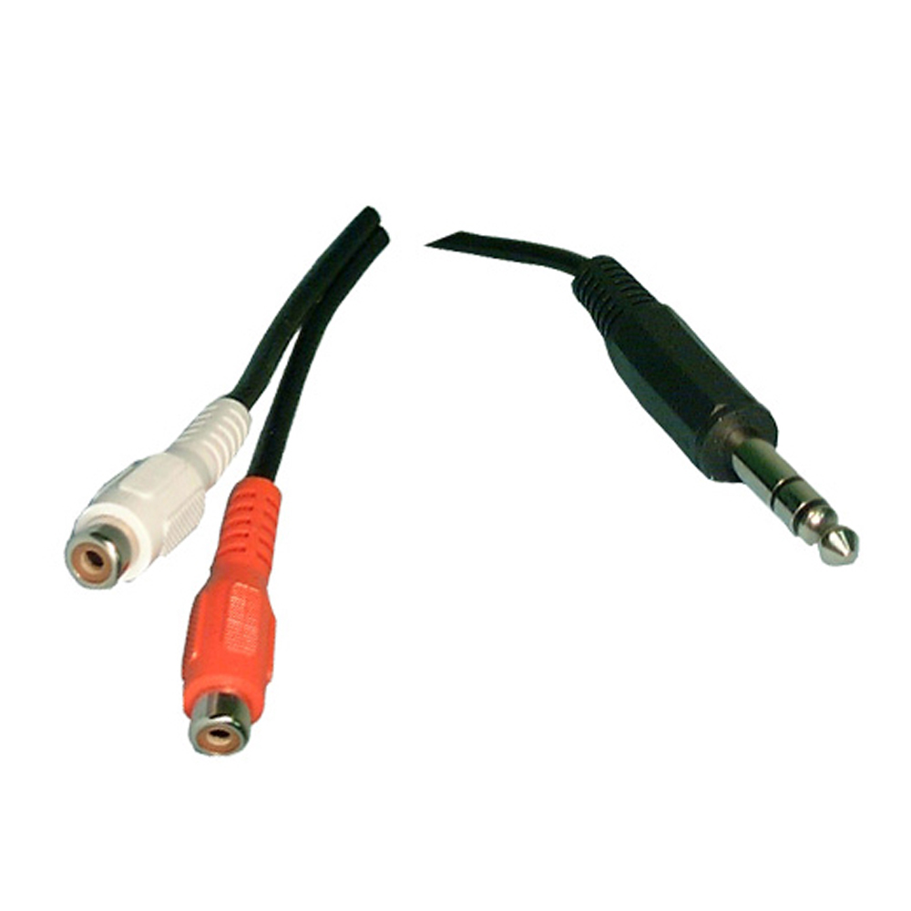 Philmore 1/4" Stereo Male to Dual RCA Female Y-Splitter Adapter