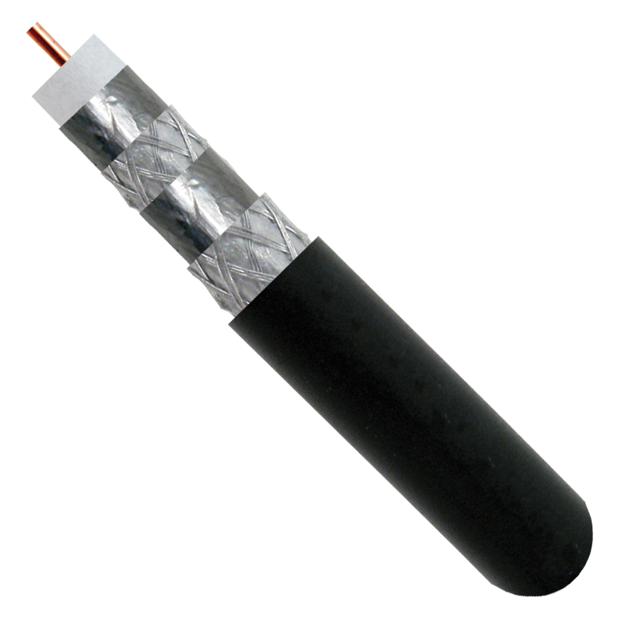 3Ghz Quad-Shield RG6/U CMR (Riser) Coax | Black