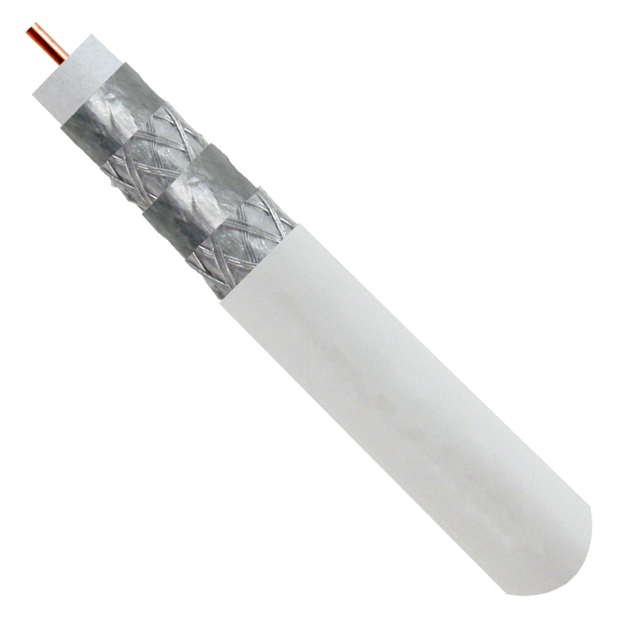 3Ghz Quad-Shield RG6/U CMR (Riser) Coax | White
