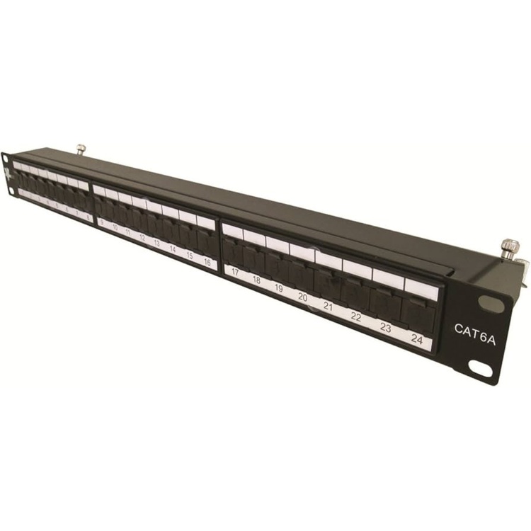 Vertical Cable 24-Port Shielded Cat6A Krone Style 1U Patch Panel ...