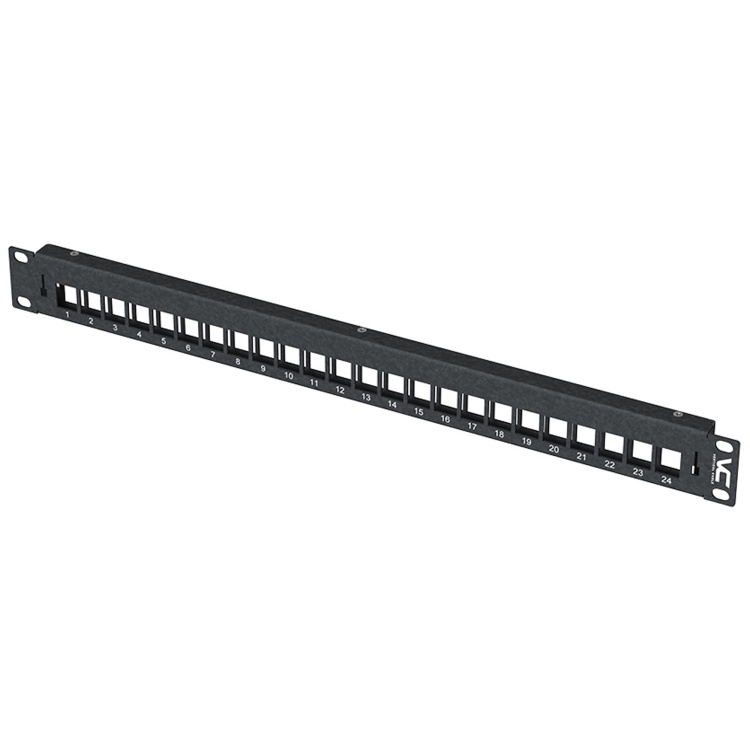Vertical Cable 24-Port Unloaded Fiber Optic Keystone Patch Panel ...