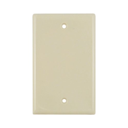Vertical Cable Blank Single Gang Faceplate | Ivory