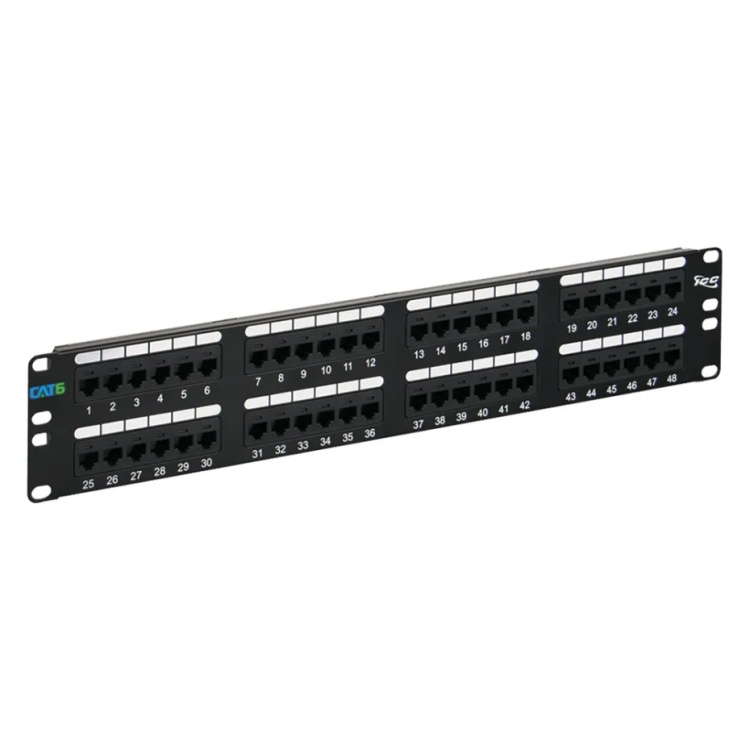 ICC 48-Port Cat6 Punchdown Patch Panel – Cable & Connections