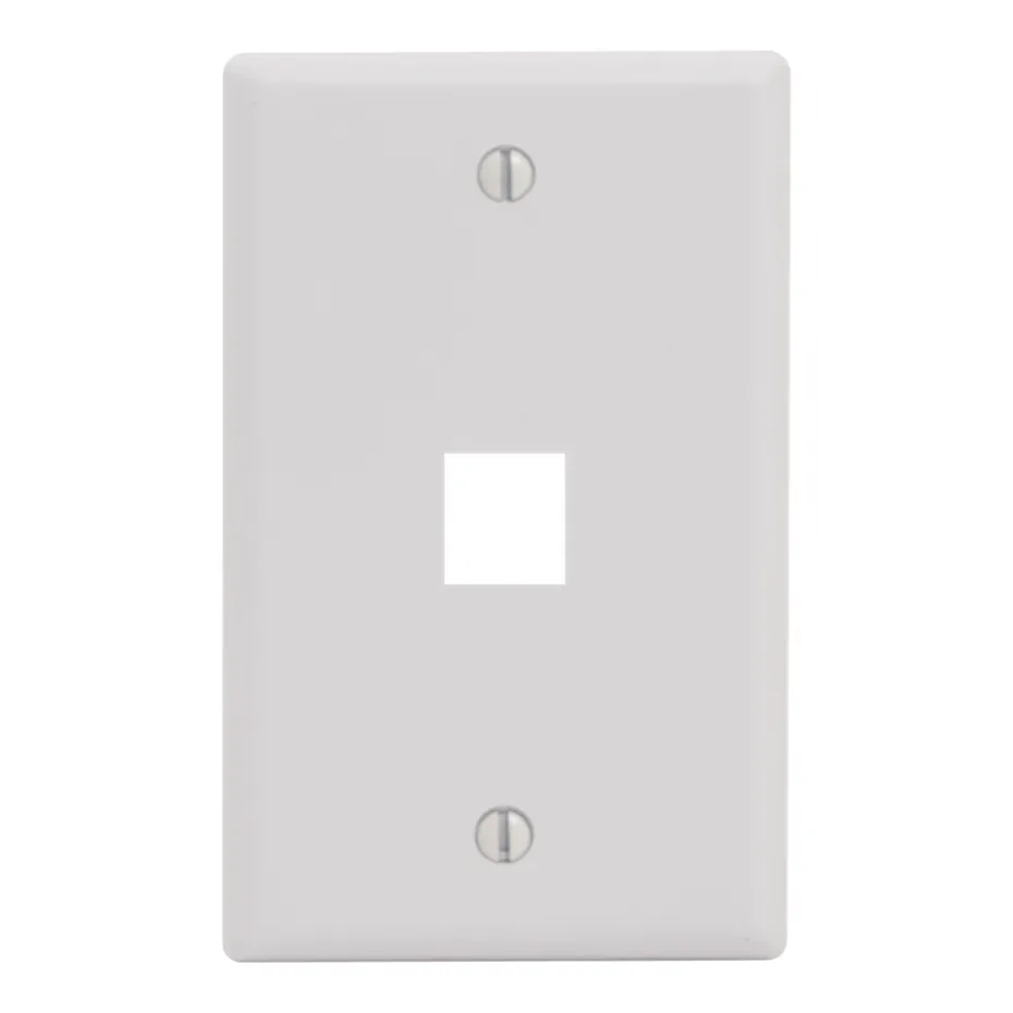 Icc 1 Port Flush Faceplate | White