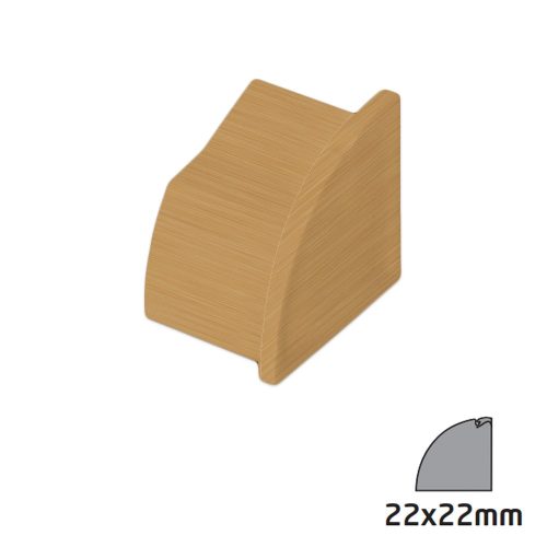 D-line 7/8" Quarter-round Smooth-fit End Cap Wood-effect | 4 Pack