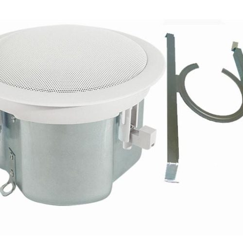 4" In-ceiling Speaker 2-way 70v & 8 Ohm With Built-in Backcan, Included T-bar Bracket, 1-pair